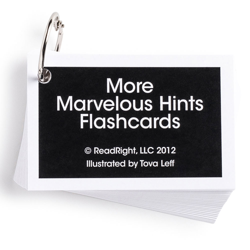 More Marvelous Hints Flashcards - ReadBright